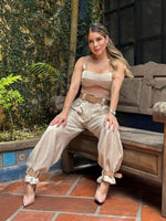 SET BEIGE PANTALON CARGO