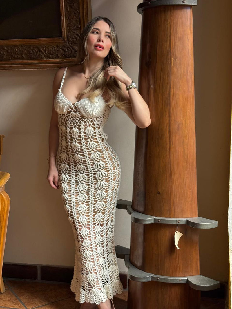 VESTIDO BLANCO TEJIDO