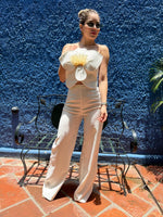 SET BLANCO TOP FLOR