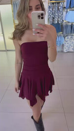 VESTIDO TINTO STRAPLE
