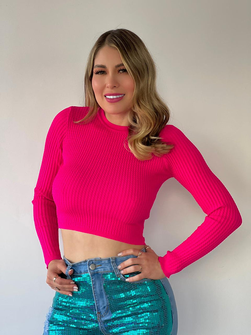 Blusa básica manga larga