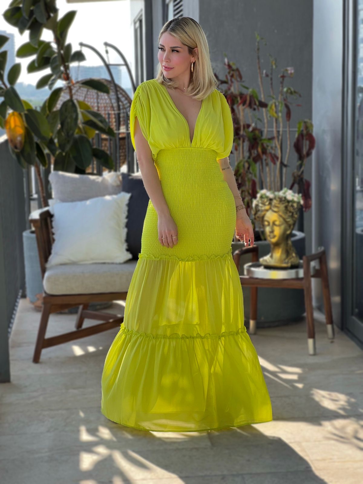 VESTIDO VERDE SATIN – LINDA SOHO