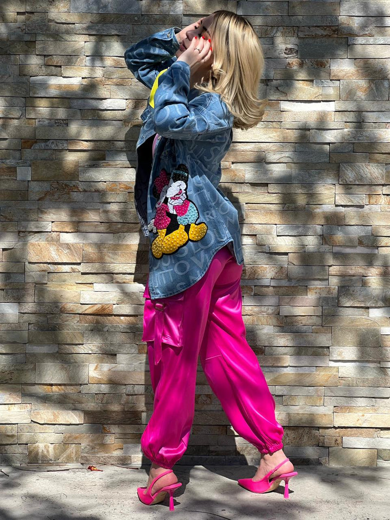 PANTALON TIPO CARGO ROSA