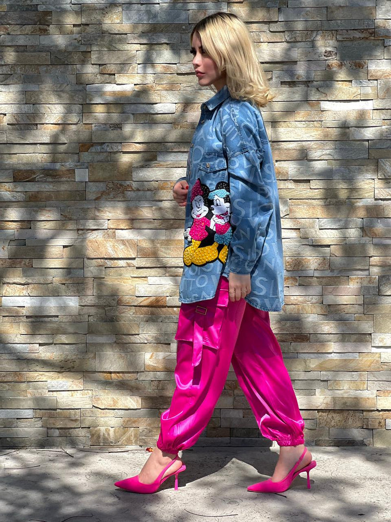 PANTALON TIPO CARGO ROSA